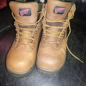 Red Wing Shoes Tan Lace Up Boots